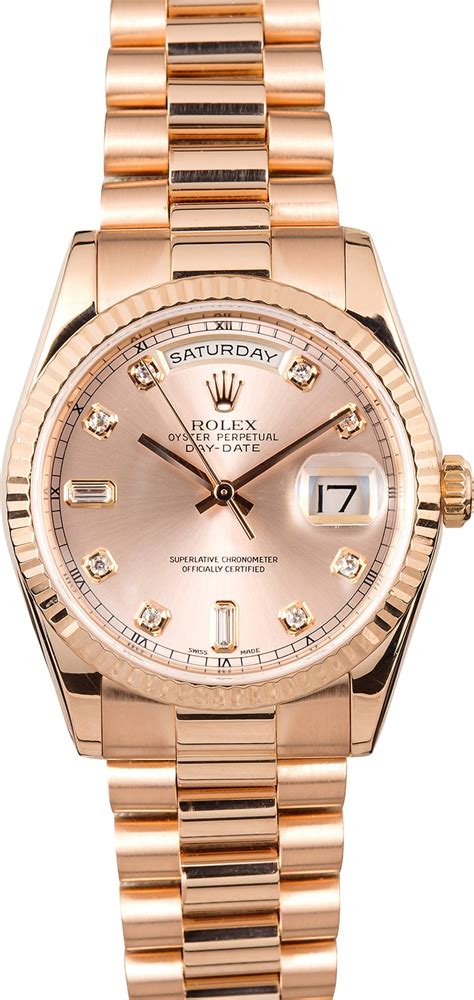 rolex rose gold day-date|Rolex Day-Date 36 18 ct.